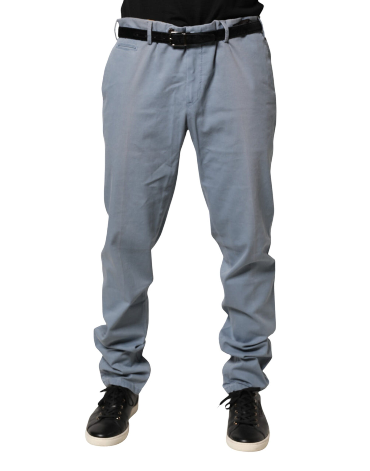 PT01 Blue Men Chino Mid Waist Tapered Fit Trouser Men's Pants (Pre-Owned)