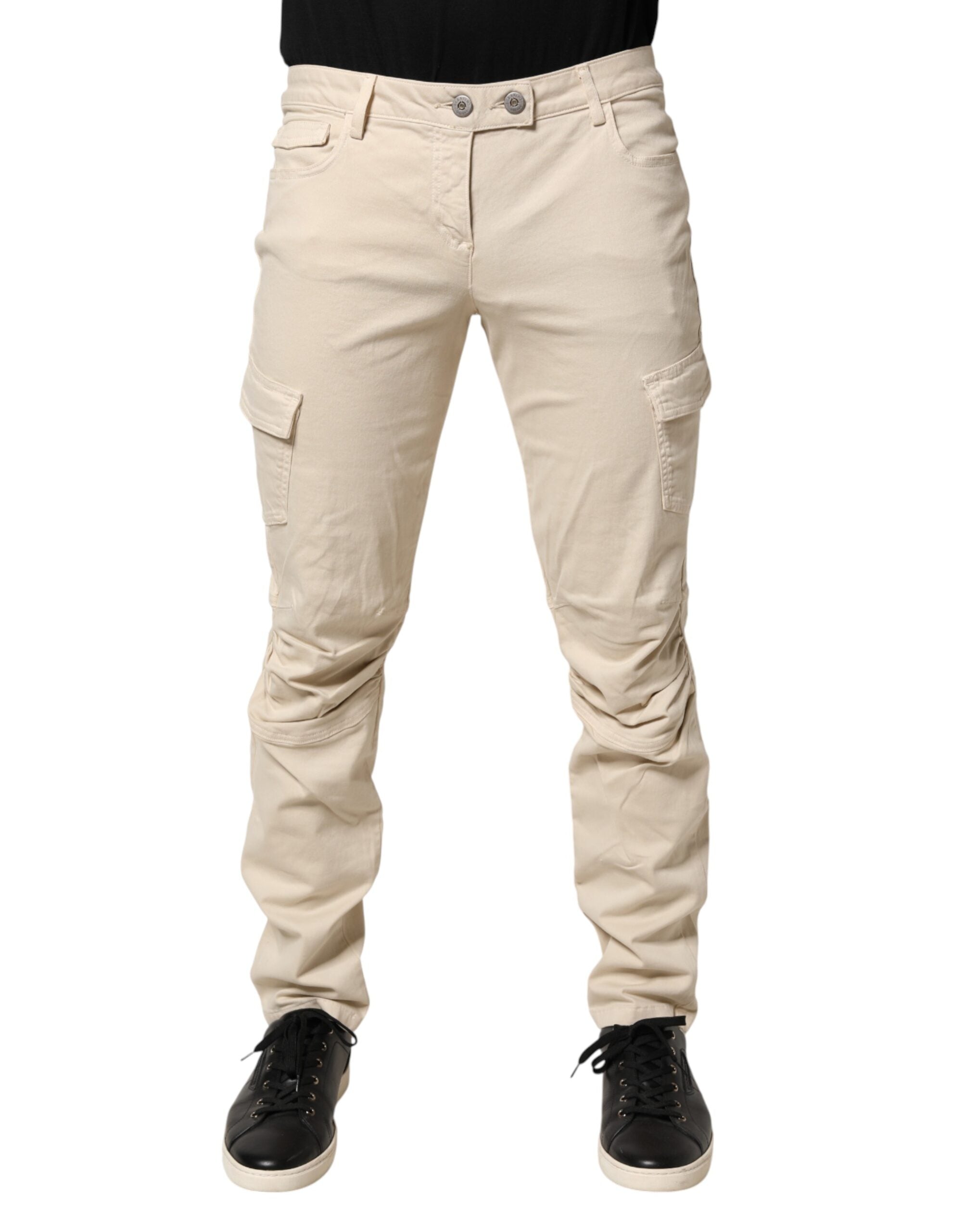 Scervino Street Beige Skinny Fit Mid Waist Men Denim Men's Jeans (Pre-Owned)