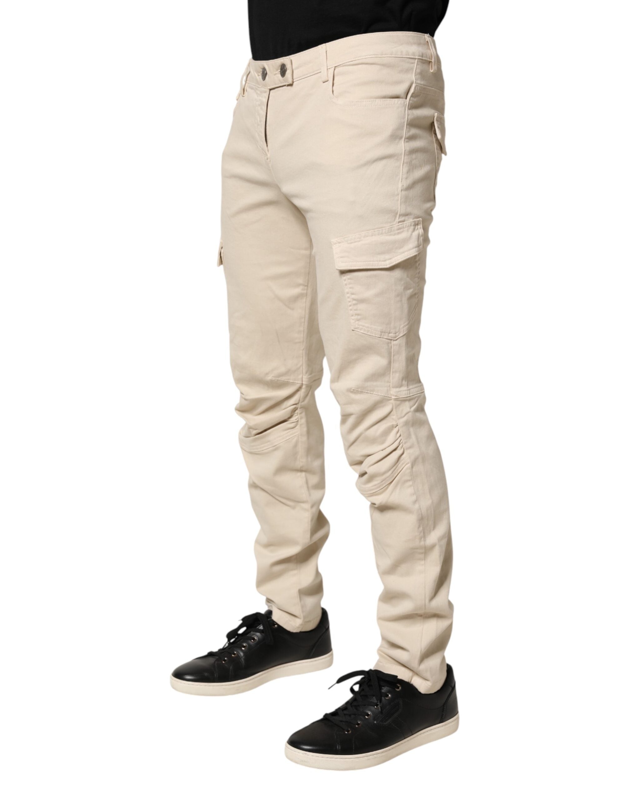 Scervino Street Beige Skinny Fit Mid Waist Men Denim Men's Jeans (Pre-Owned)