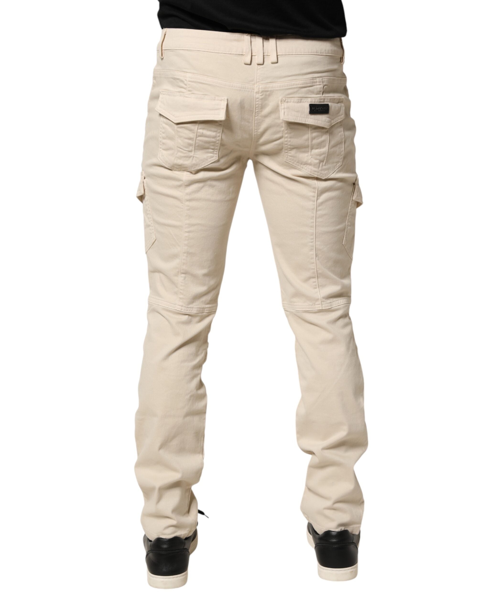Scervino Street Beige Skinny Fit Mid Waist Men Denim Men's Jeans (Pre-Owned)