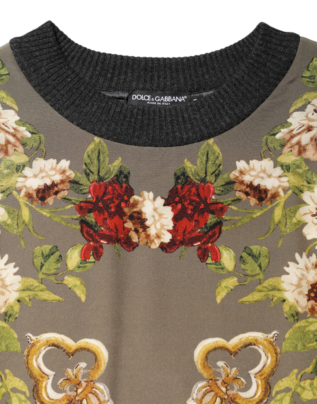 Dolce & Gabbana Enchanted Sicily Silk Crewneck Blouse Women's Sweater
