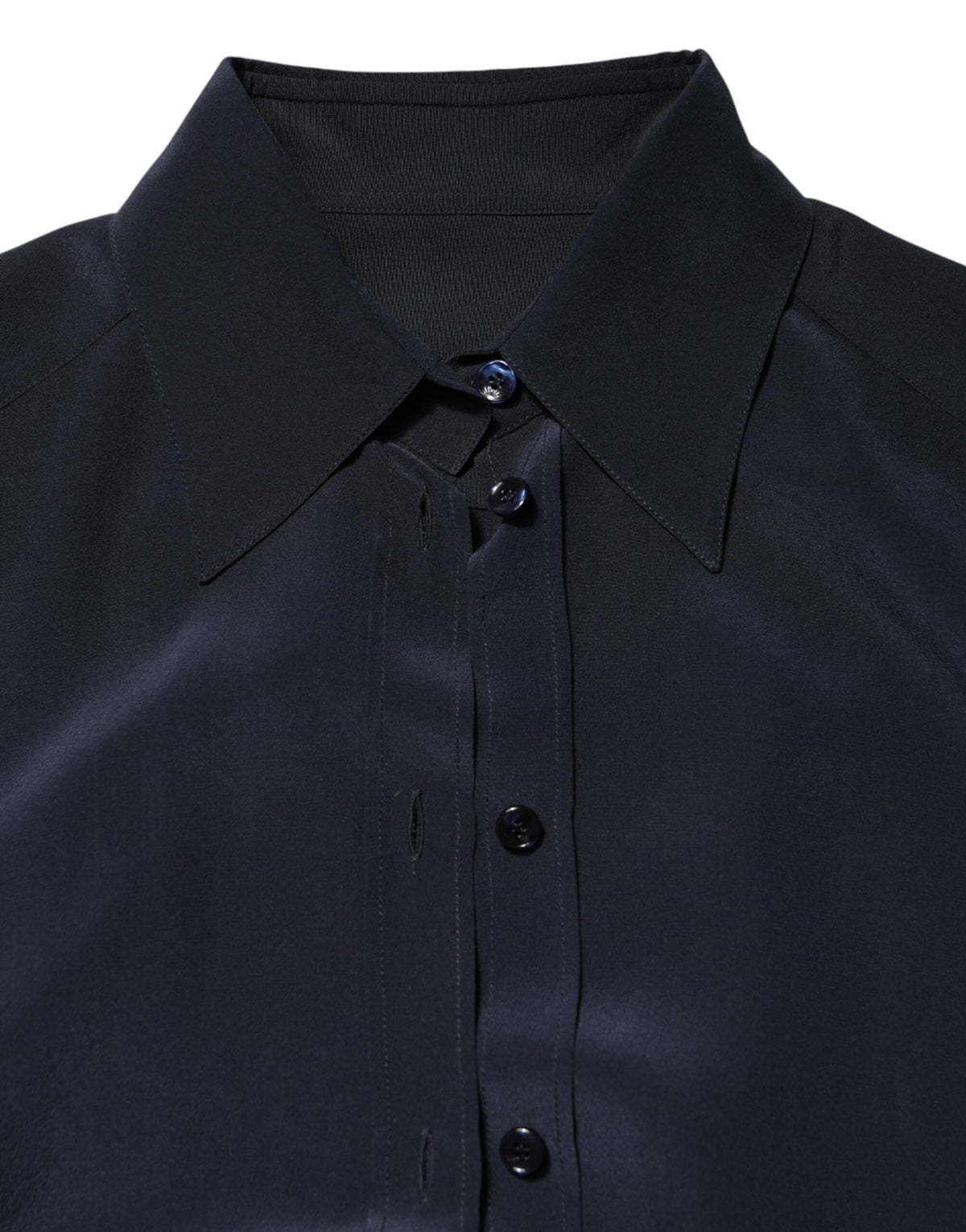 Dolce & Gabbana Blue Collared Long Sleeves Dress Shirt Women's Top (Pre-Owned)