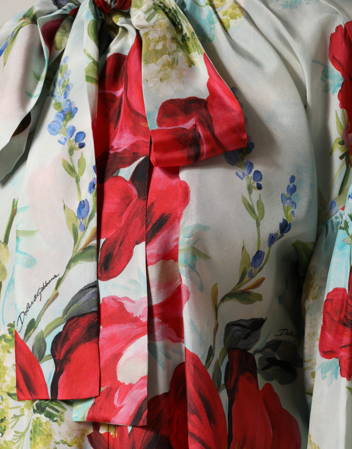 Dolce & Gabbana Multicolor Floral Long Sleeves Blouse Women's Top