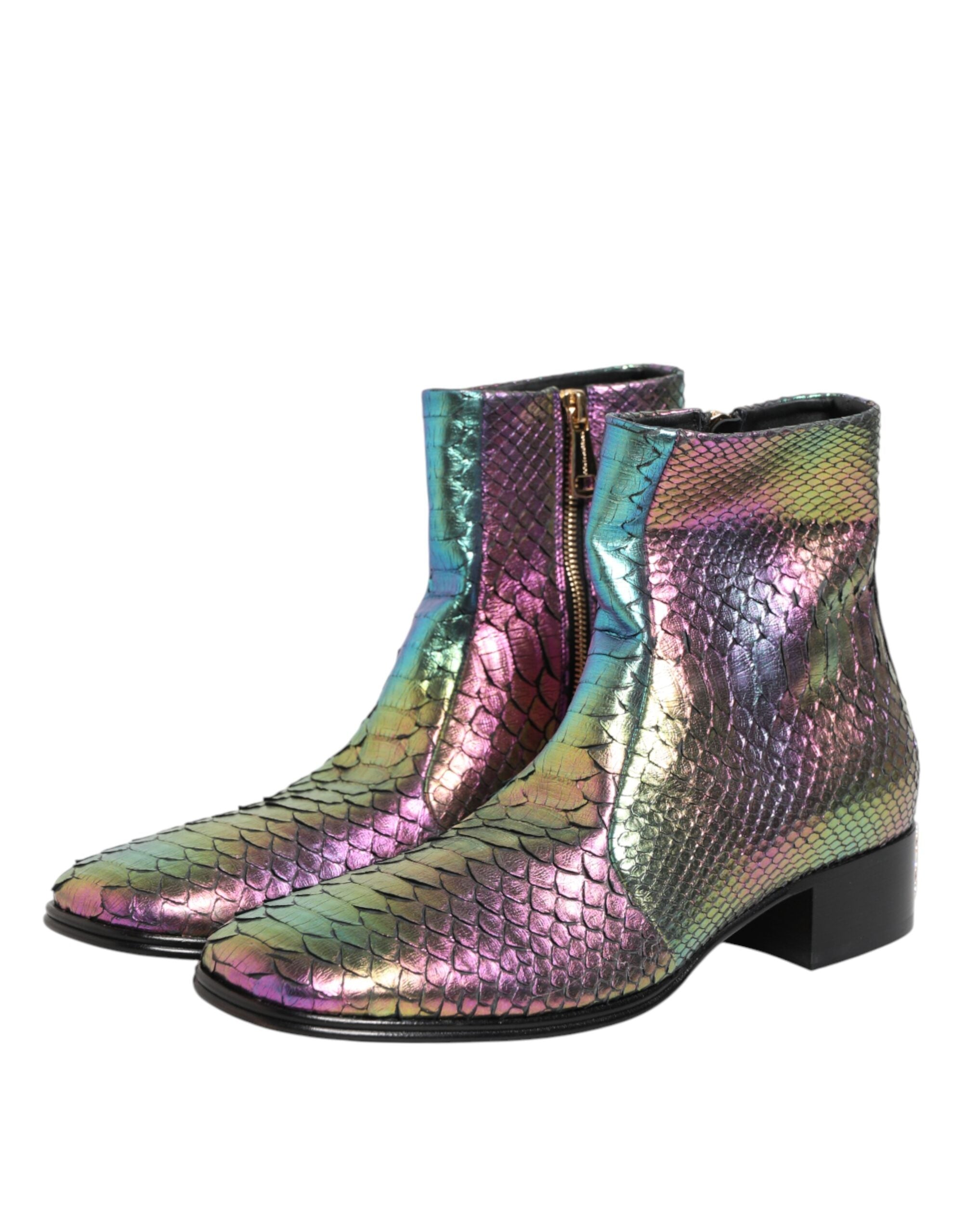 Dolce & Gabbana Multicolor Chelsea Short Ankle Boots Men's Shoes