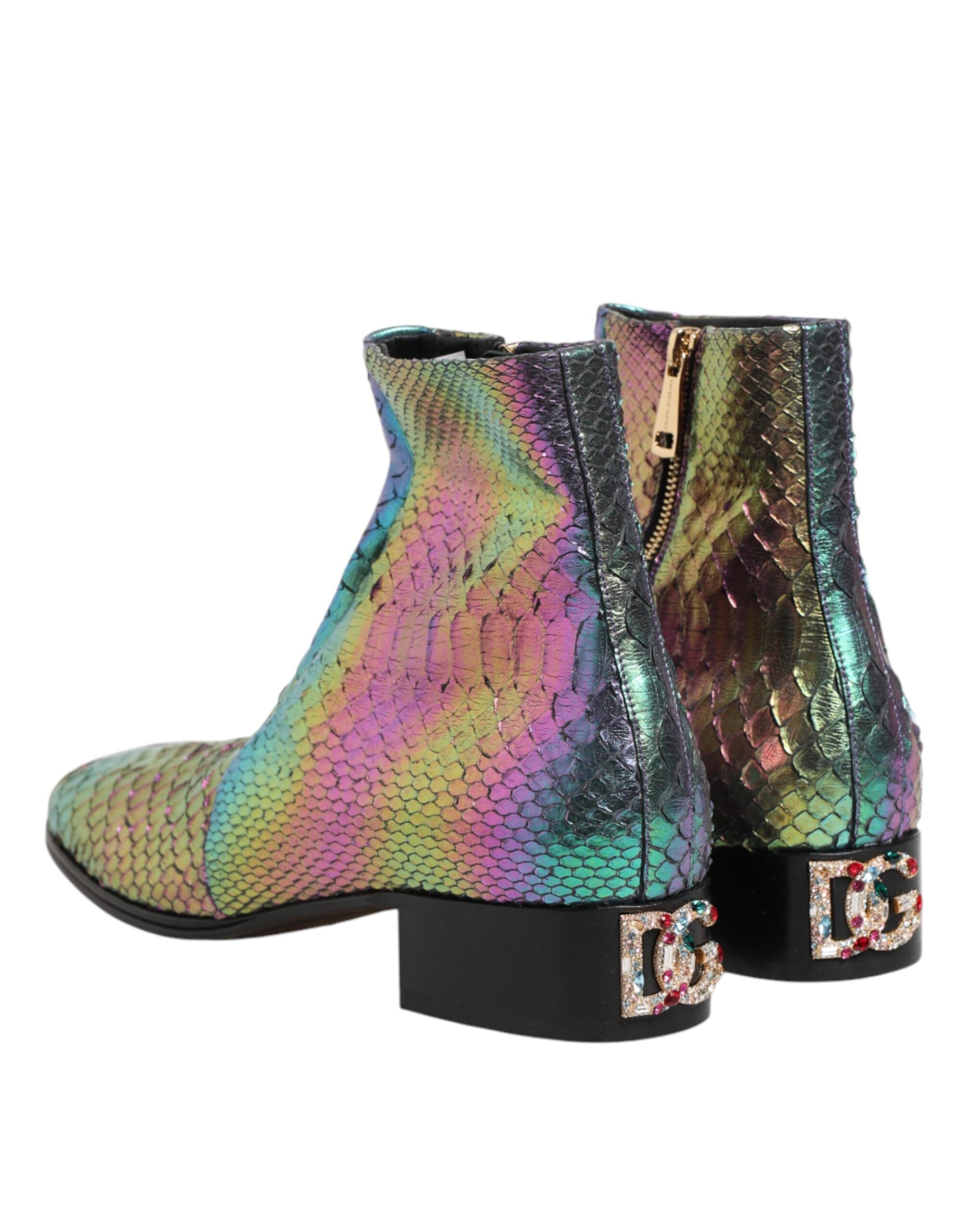 Dolce & Gabbana Multicolor Chelsea Short Ankle Boots Men's Shoes