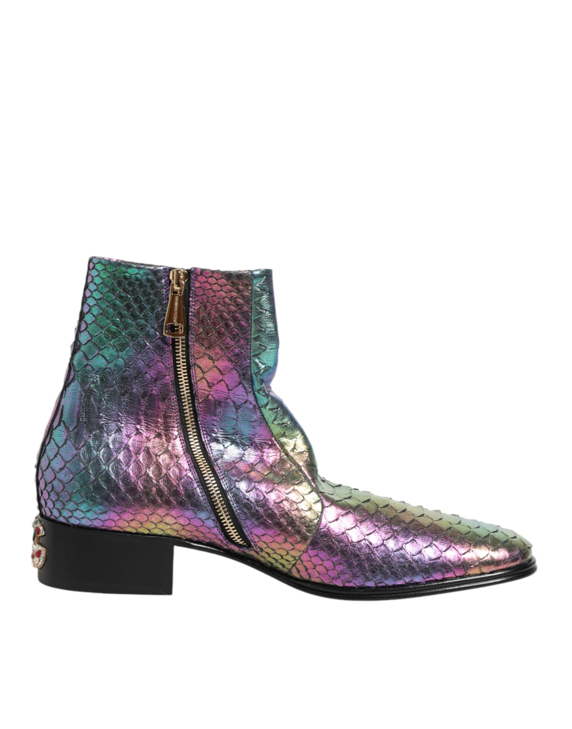 Dolce & Gabbana Multicolor Chelsea Short Ankle Boots Men's Shoes