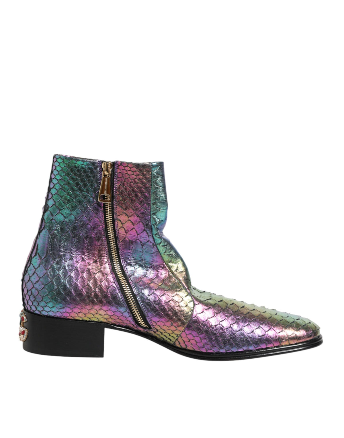 Dolce & Gabbana Multicolor Chelsea Short Ankle Boots Men's Shoes