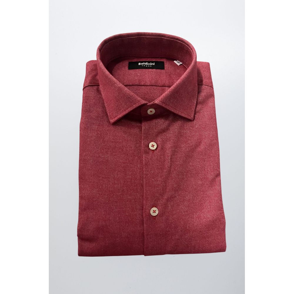 Baldinini Trend Red Cotton Men's Men's Shirt