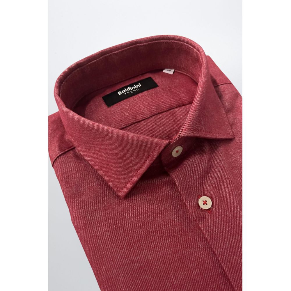 Baldinini Trend Red Cotton Men's Men's Shirt