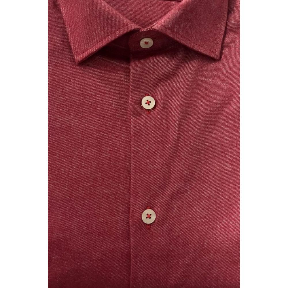 Baldinini Trend Red Cotton Men's Men's Shirt