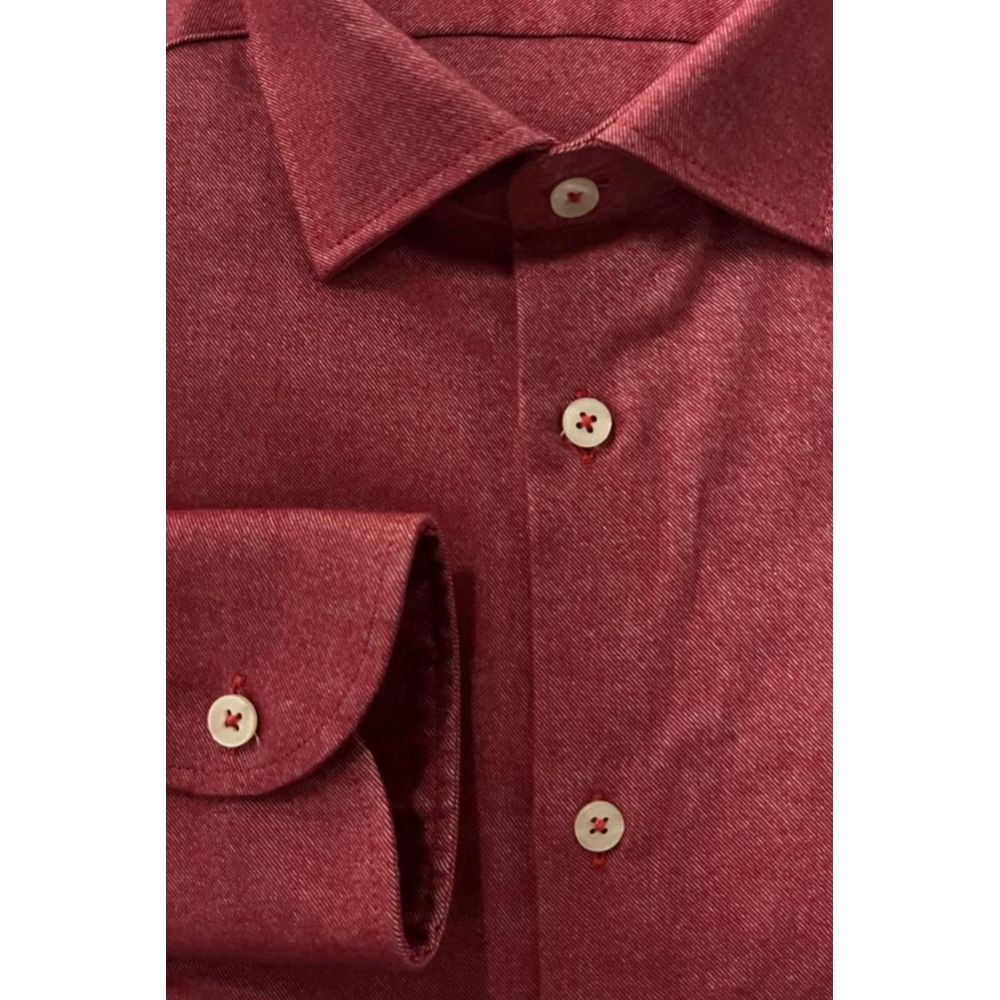 Baldinini Trend Red Cotton Men's Men's Shirt