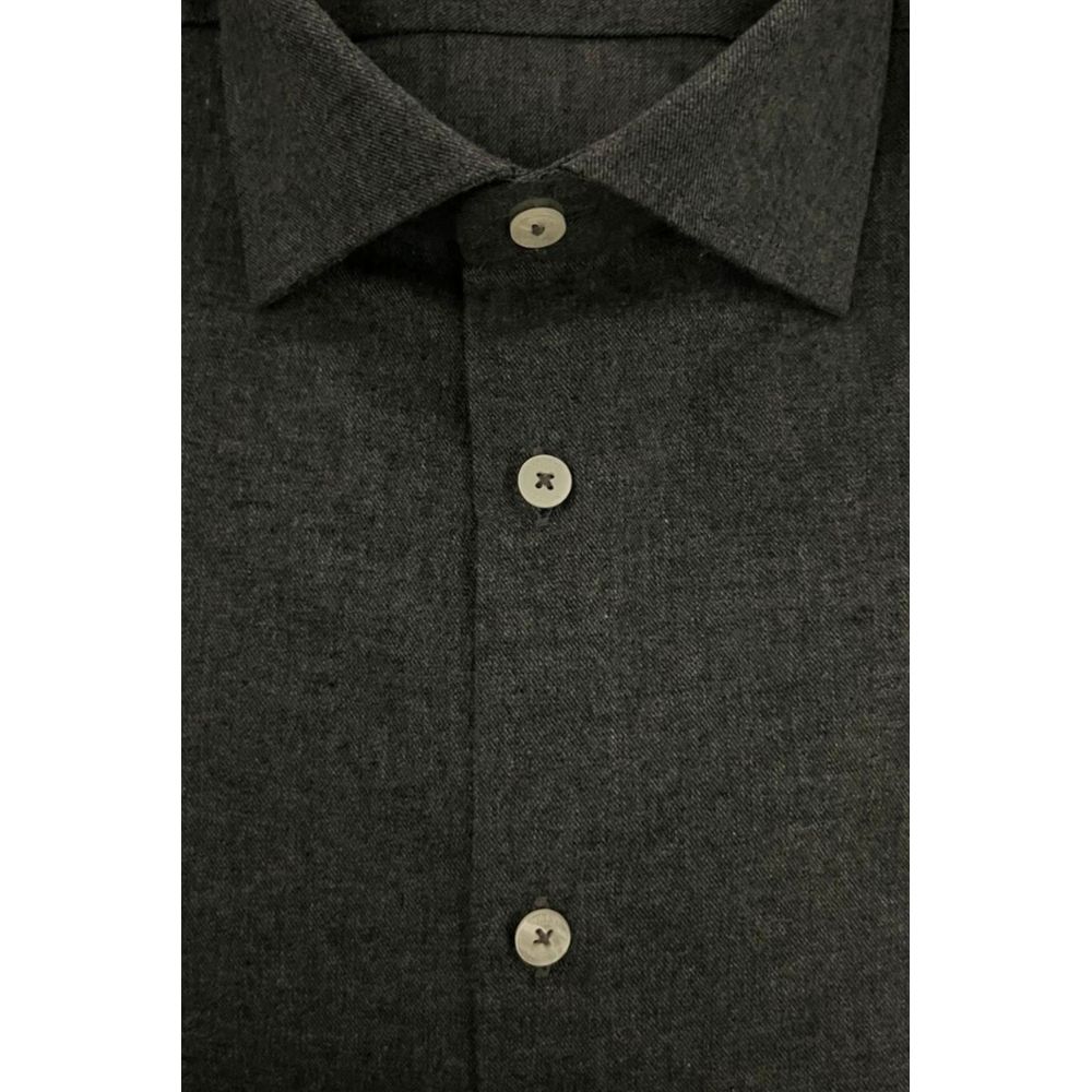 Baldinini Trend Gray Cotton Men Men's Shirt
