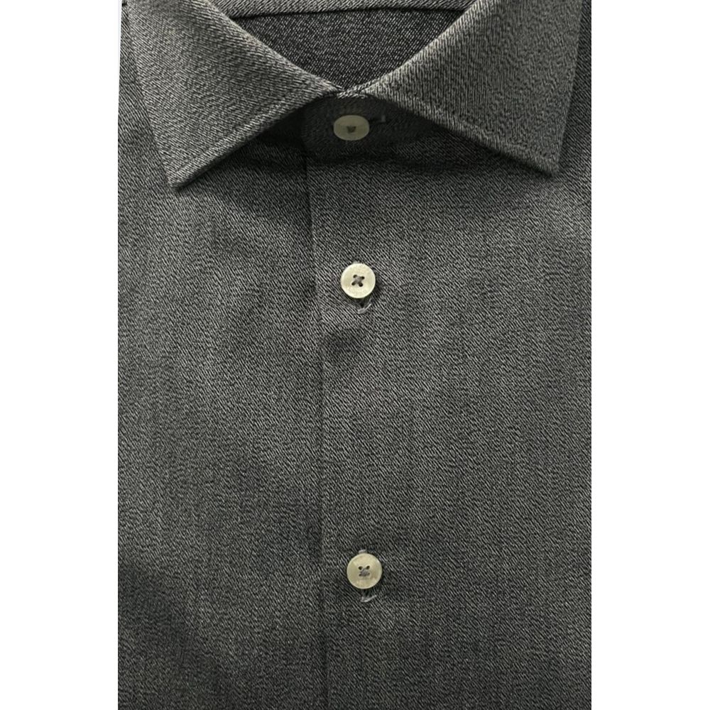 Baldinini Trend Gray Cotton Men Men's Shirt
