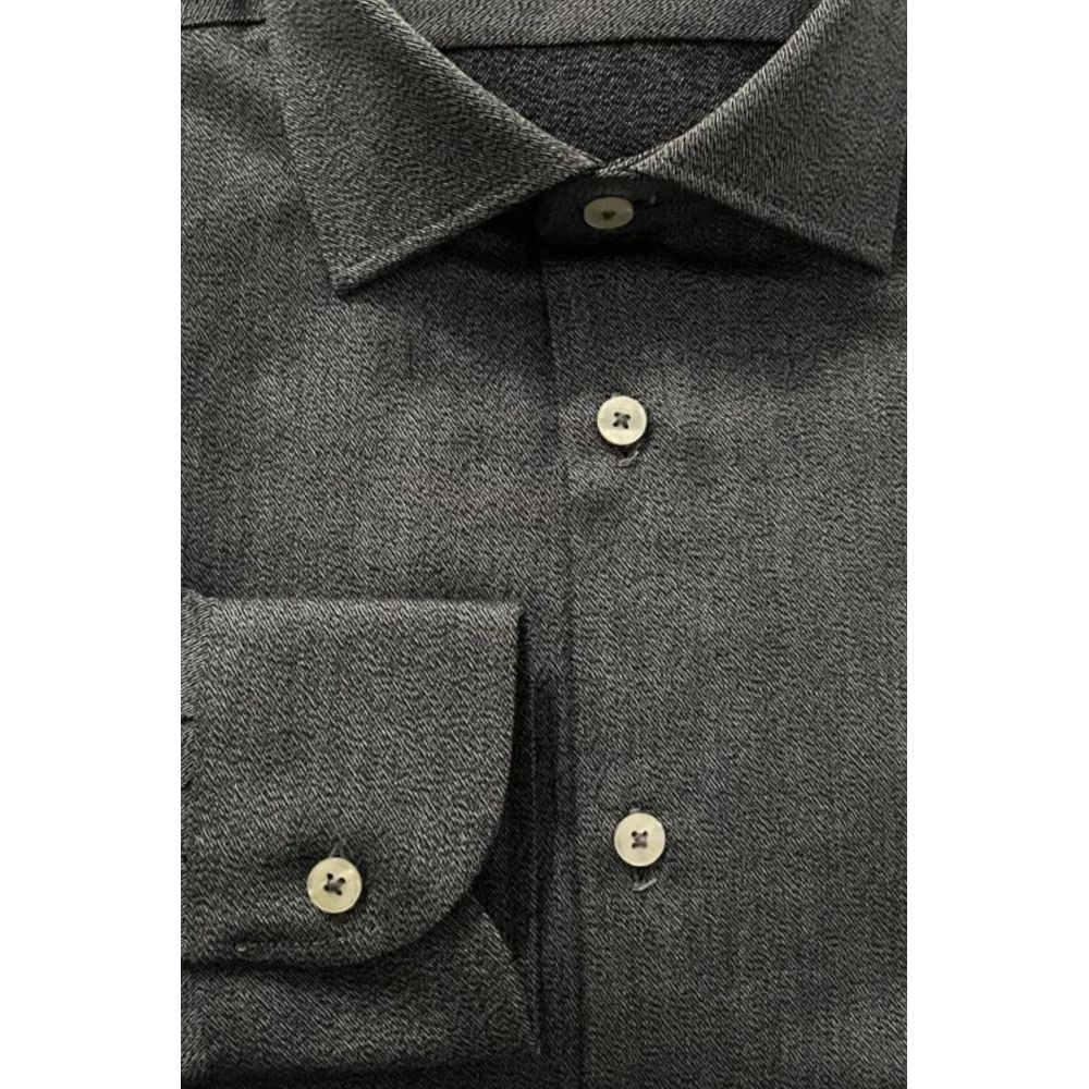 Baldinini Trend Gray Cotton Men Men's Shirt