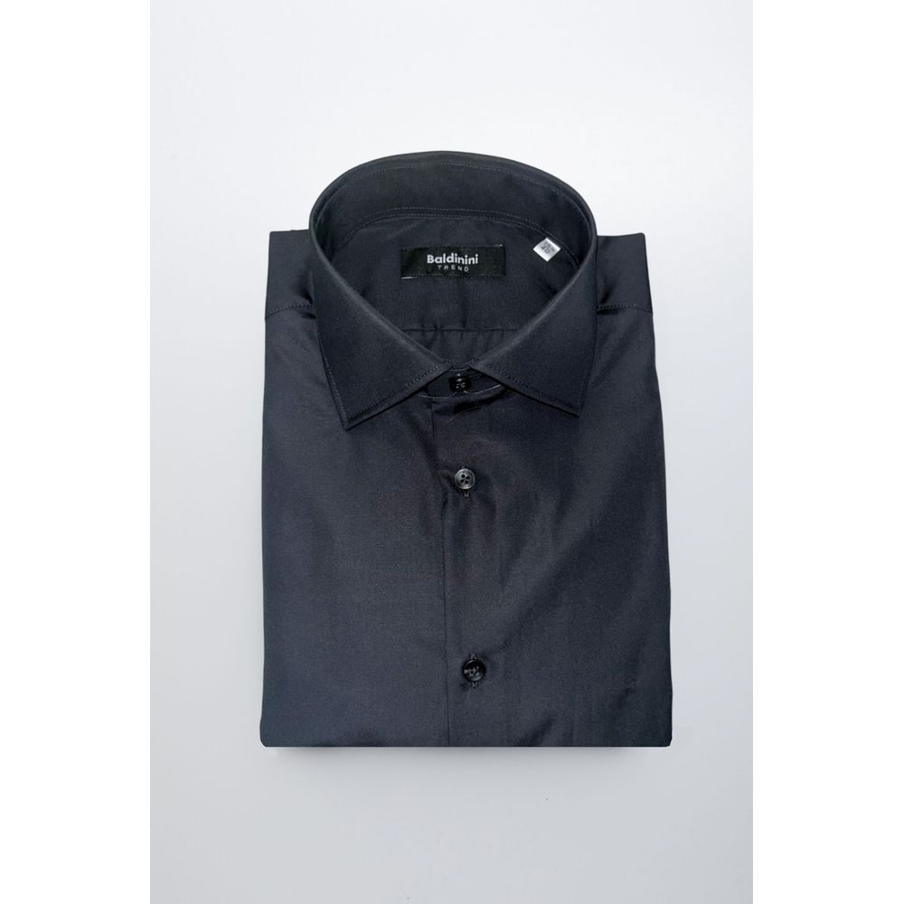 Baldinini Trend Black Cotton Men Men's Shirt