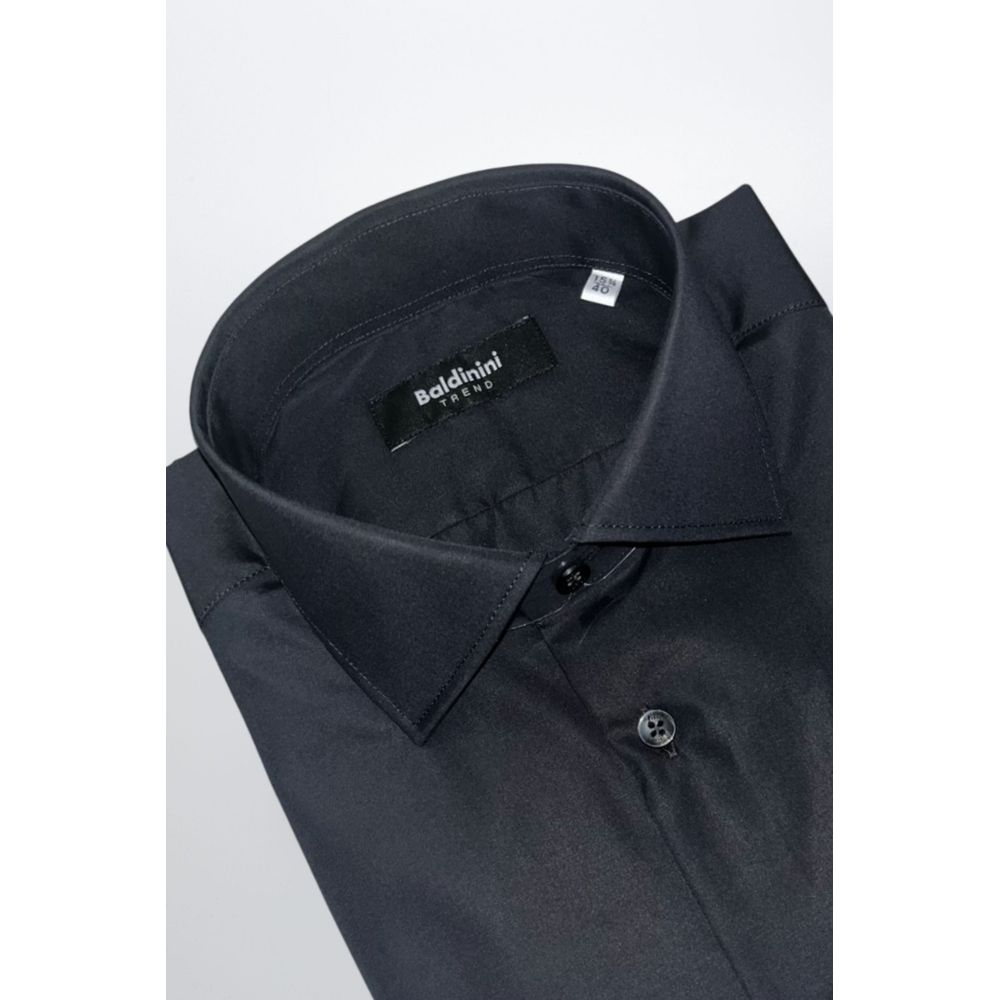 Baldinini Trend Black Cotton Men Men's Shirt
