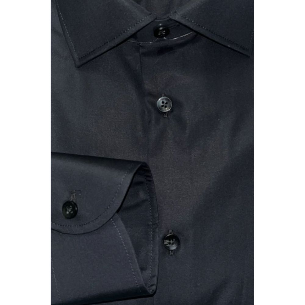 Baldinini Trend Black Cotton Men Men's Shirt