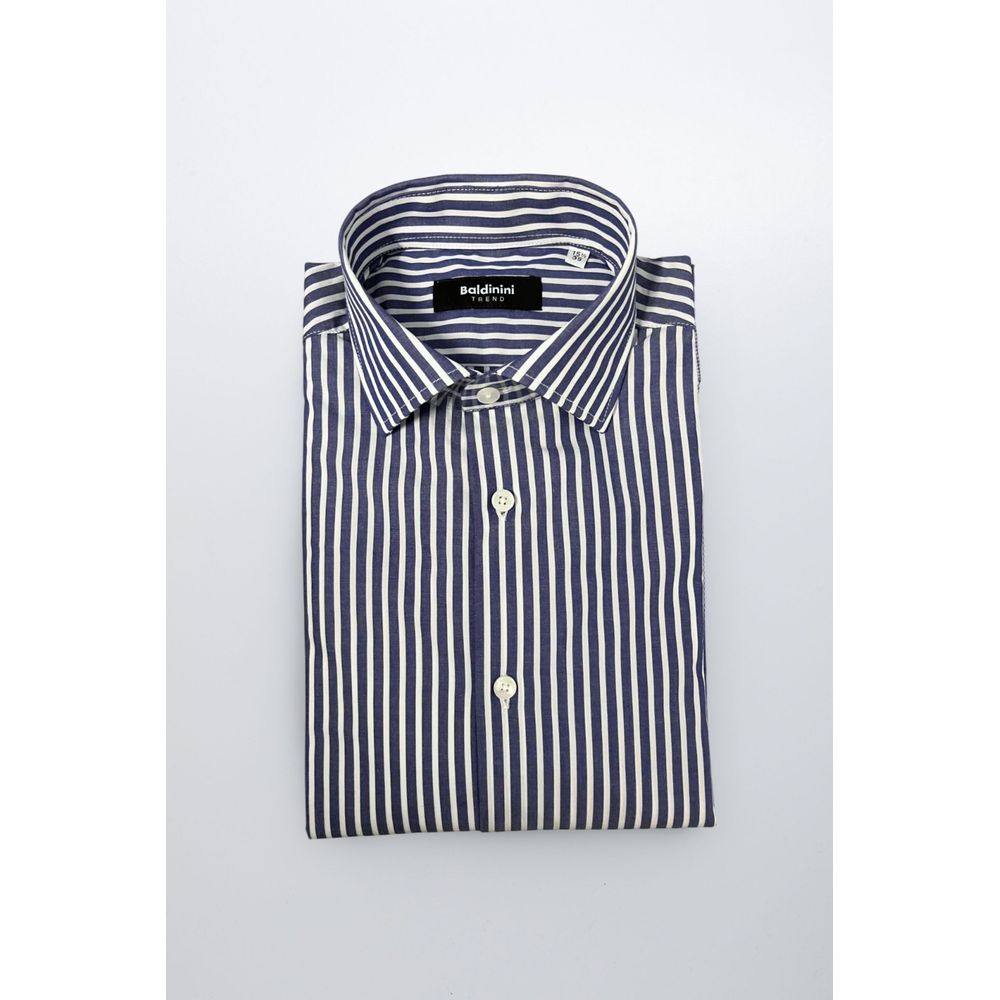 Baldinini Trend Blue Cotton Men Men's Shirt