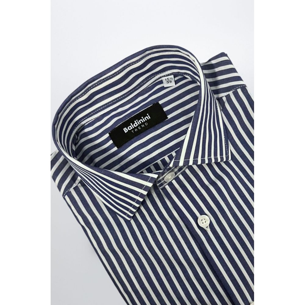 Baldinini Trend Blue Cotton Men Men's Shirt