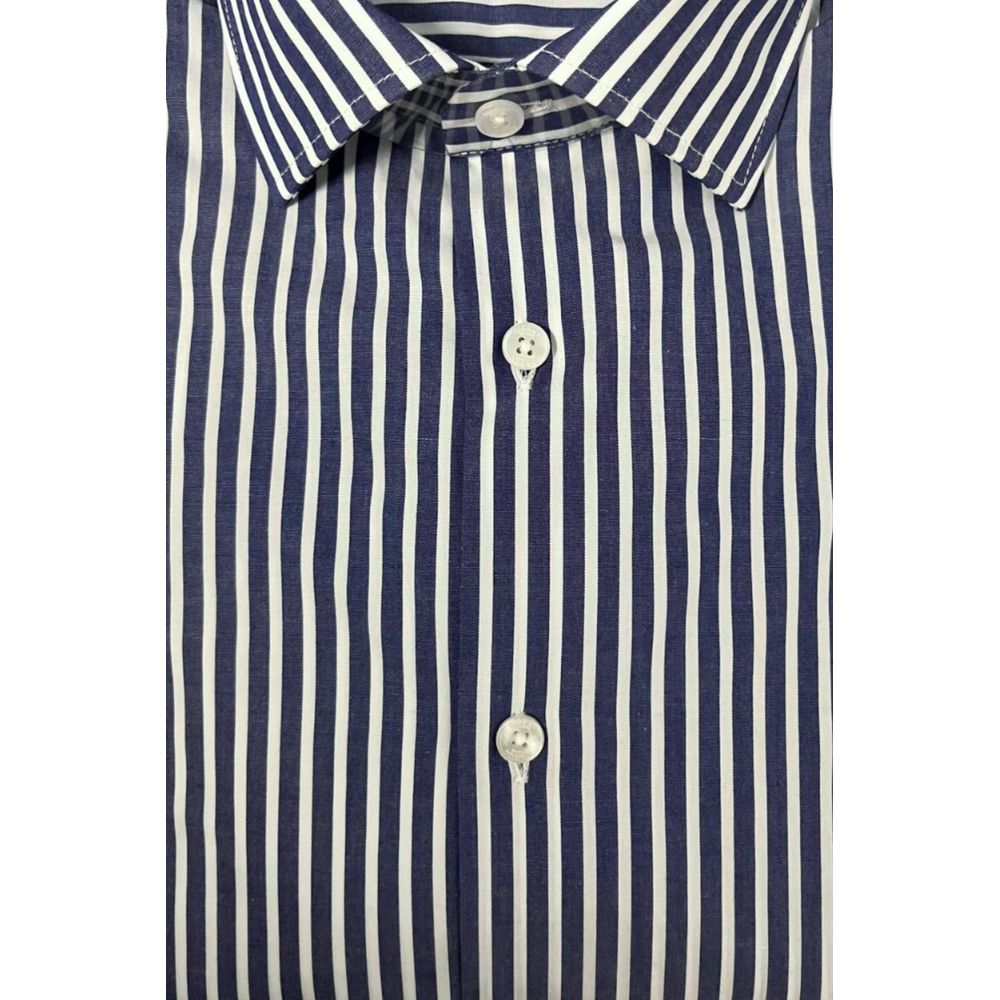 Baldinini Trend Blue Cotton Men Men's Shirt