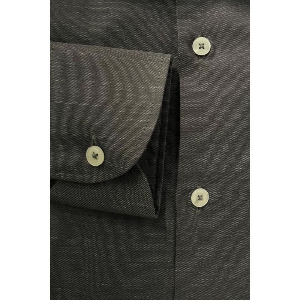 Baldinini Trend Gray Cotton Men Men's Shirt