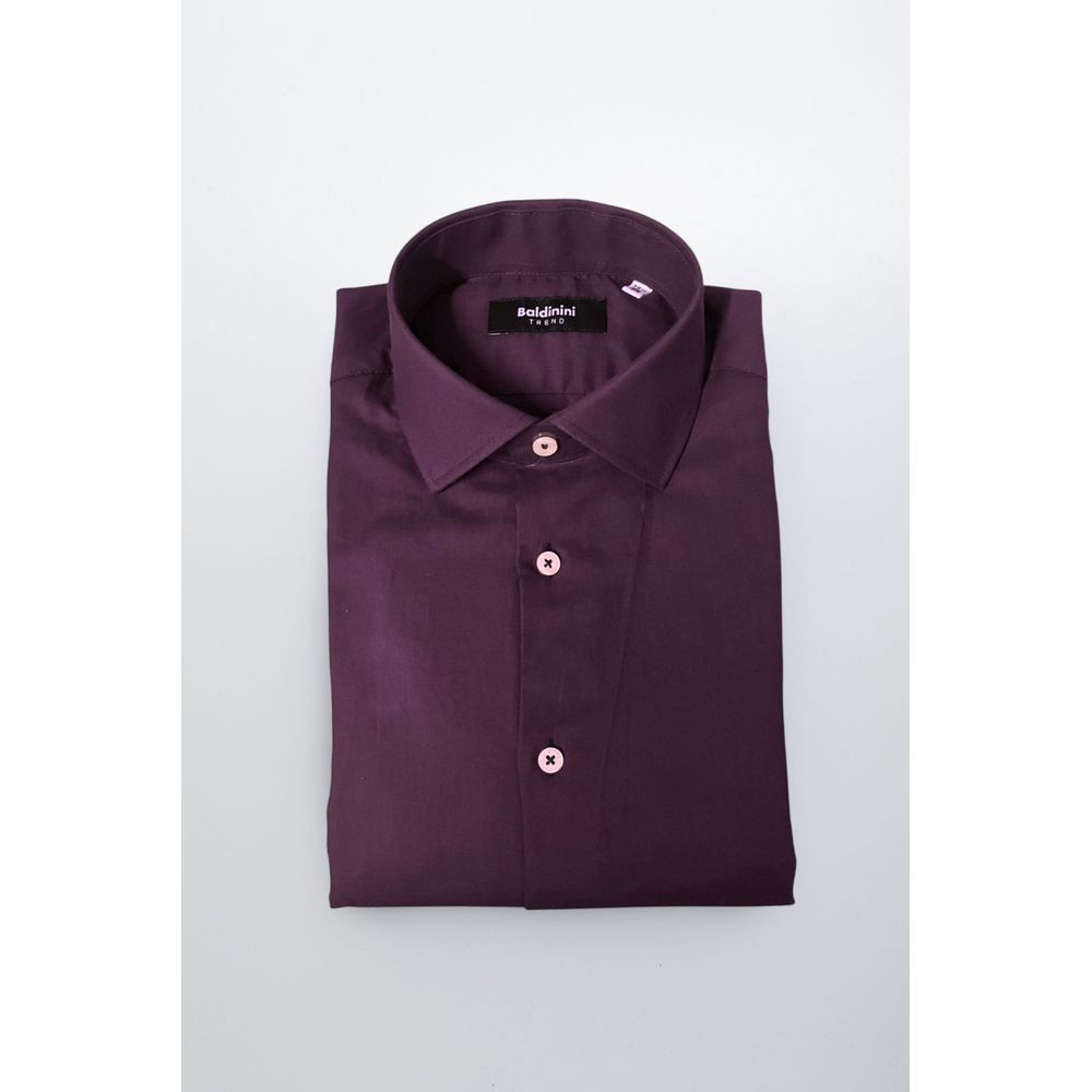 Baldinini Trend Purple Cotton Men Men's Shirt
