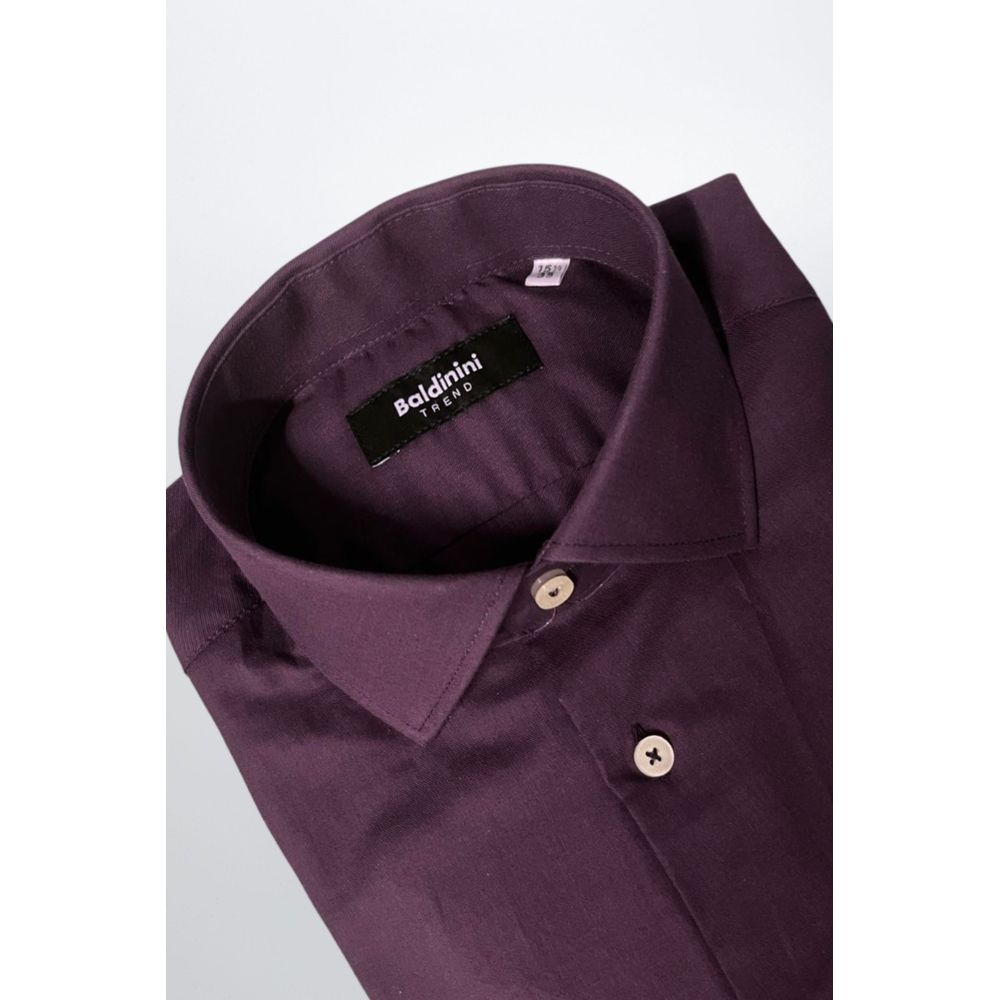 Baldinini Trend Purple Cotton Men Men's Shirt