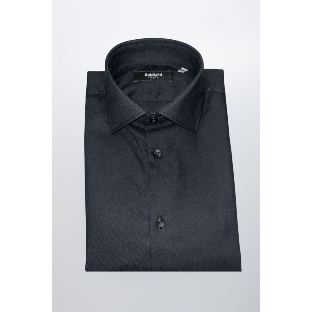 Baldinini Trend Black Cotton Men Men's Shirt