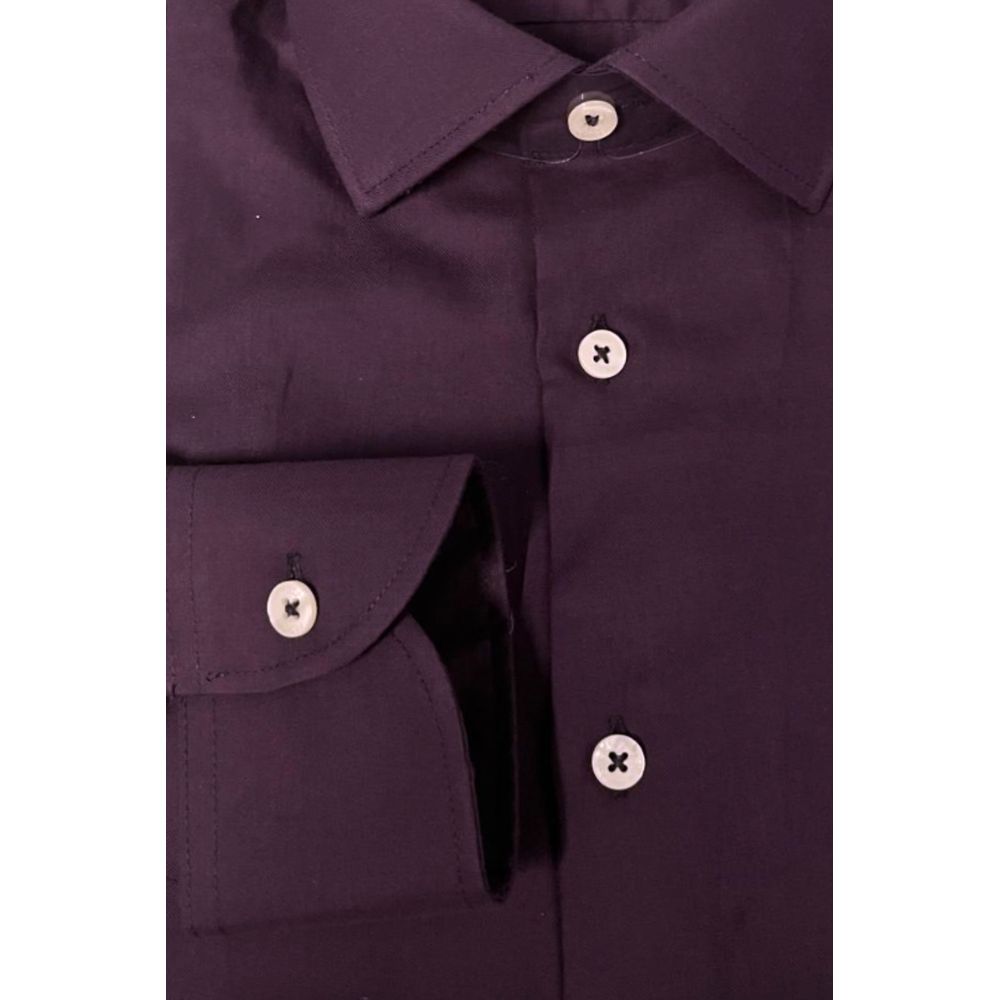 Baldinini Trend Purple Cotton Men Men's Shirt