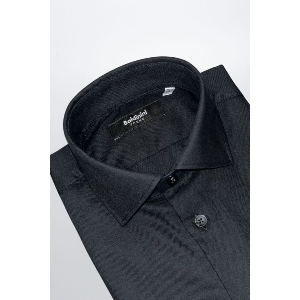 Baldinini Trend Black Cotton Men Men's Shirt
