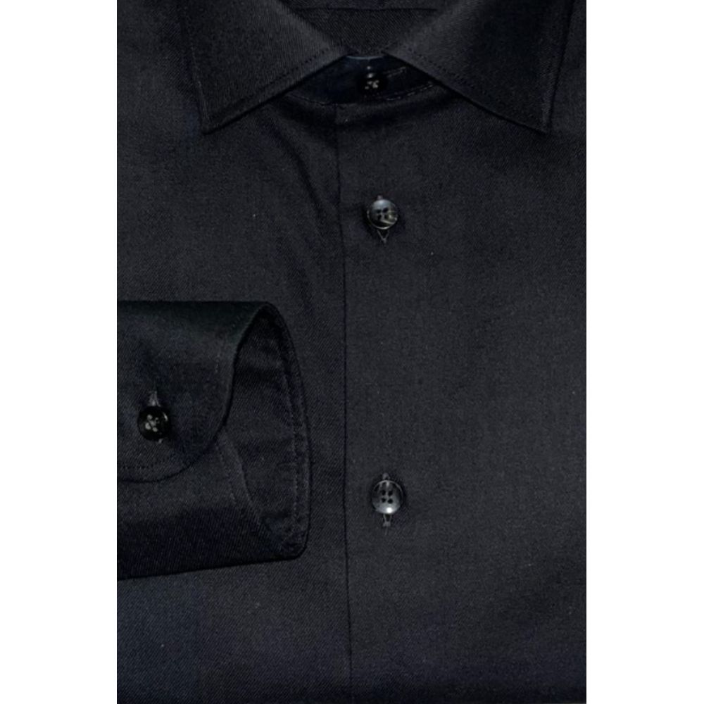 Baldinini Trend Black Cotton Men Men's Shirt
