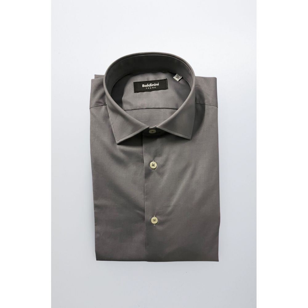 Baldinini Trend Gray Cotton Men Men's Shirt
