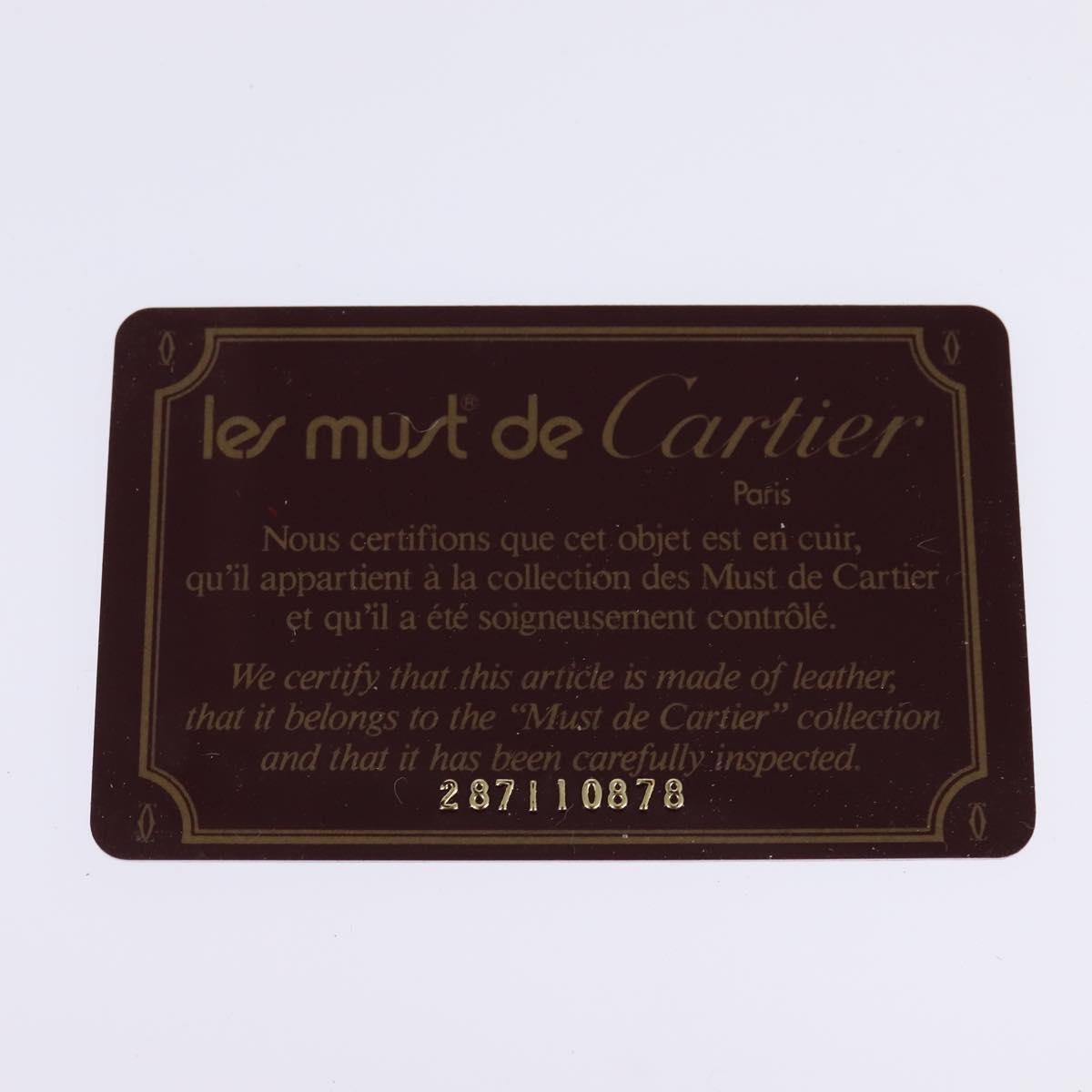 Cartier Must De Cartier Leather Burgundy Leather Bag (Pre-Owned)