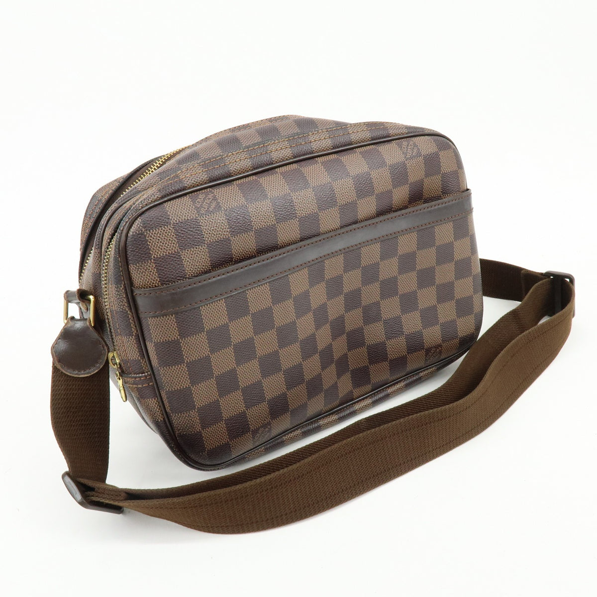 Louis Vuitton Reporter Damier Brown Canvas Shoulder Bag Bag (Pre-Owned)