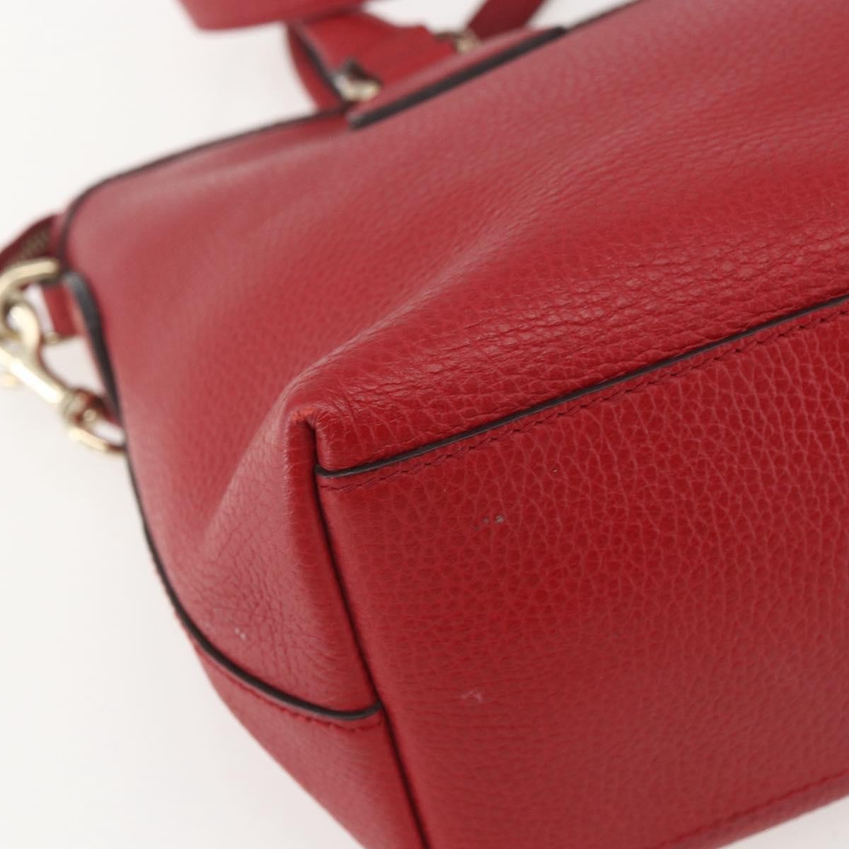 Gucci Vintage Soho Convertible Satchel Leather Red Leather Handbag (Pre-Owned)