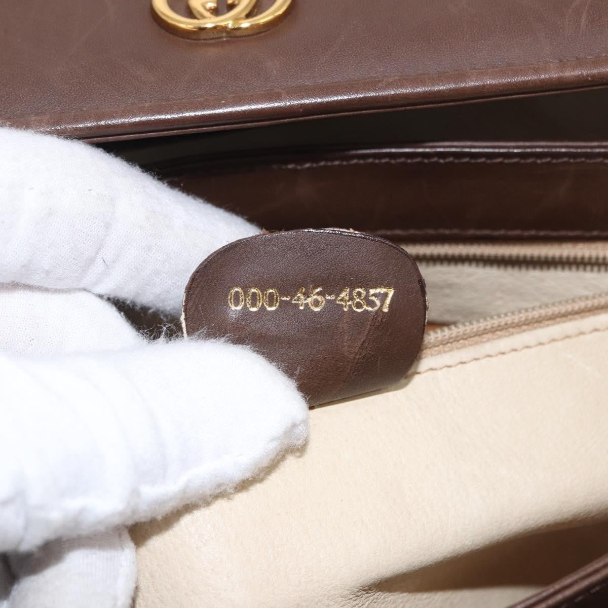 Gucci Vintage Leather Brown Leather Tote Bag Bag (Pre-Owned)