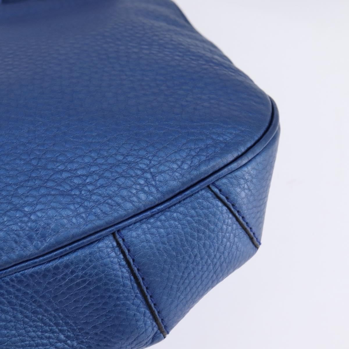 Gucci Nouveau Fringe Leather Blue Leather Shoulder Bag Bag (Pre-Owned)