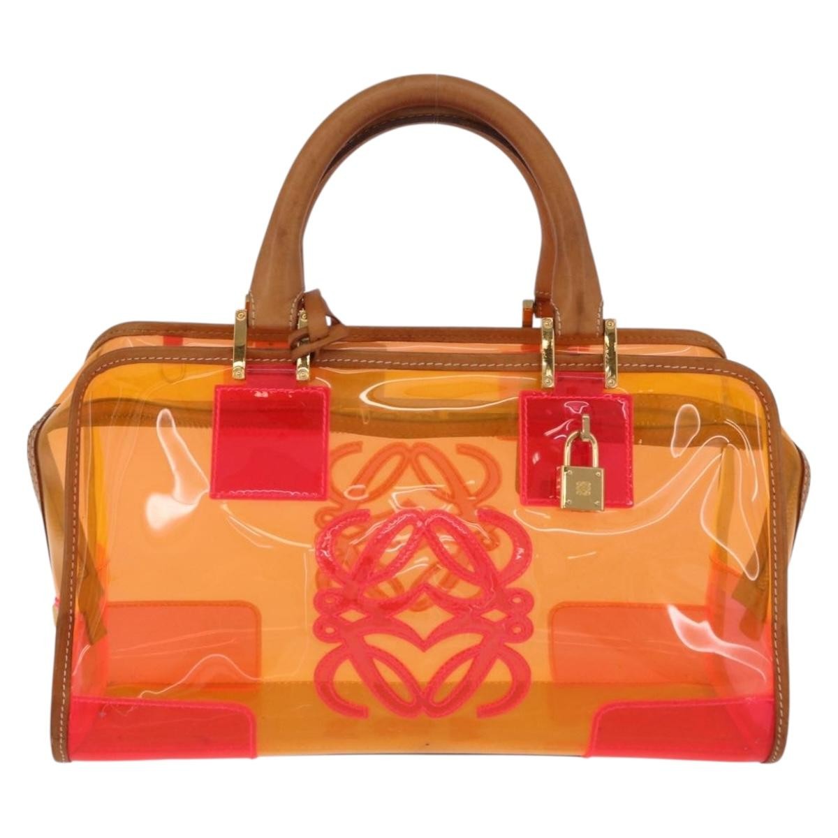 Loewe Amazona Pvc Orange Plastic_Glass Handbag (Pre-Owned)