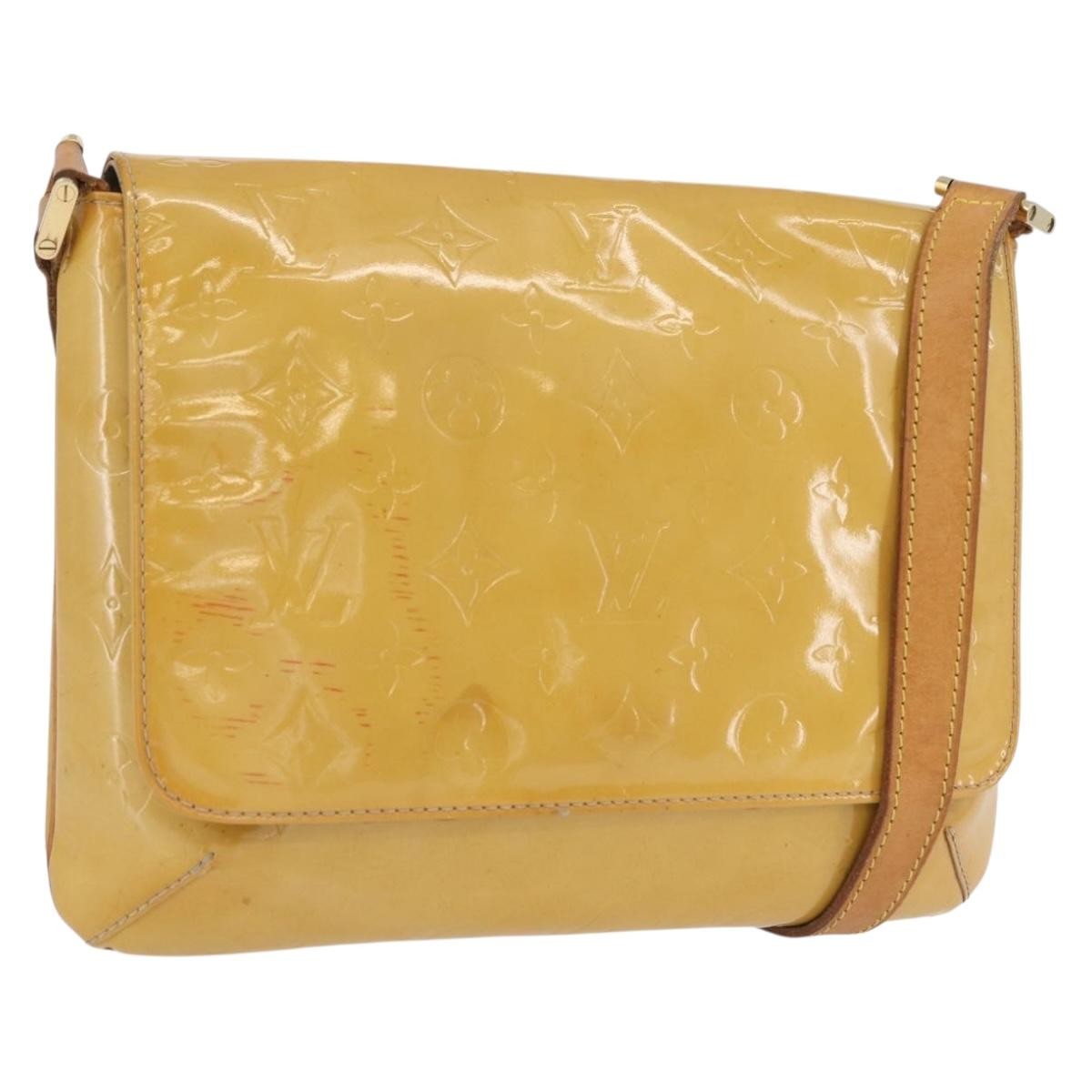 Louis Vuitton Thompson Street Monogram Vernis Beige Patent_Leather Shoulder Bag Bag (Pre-Owned)
