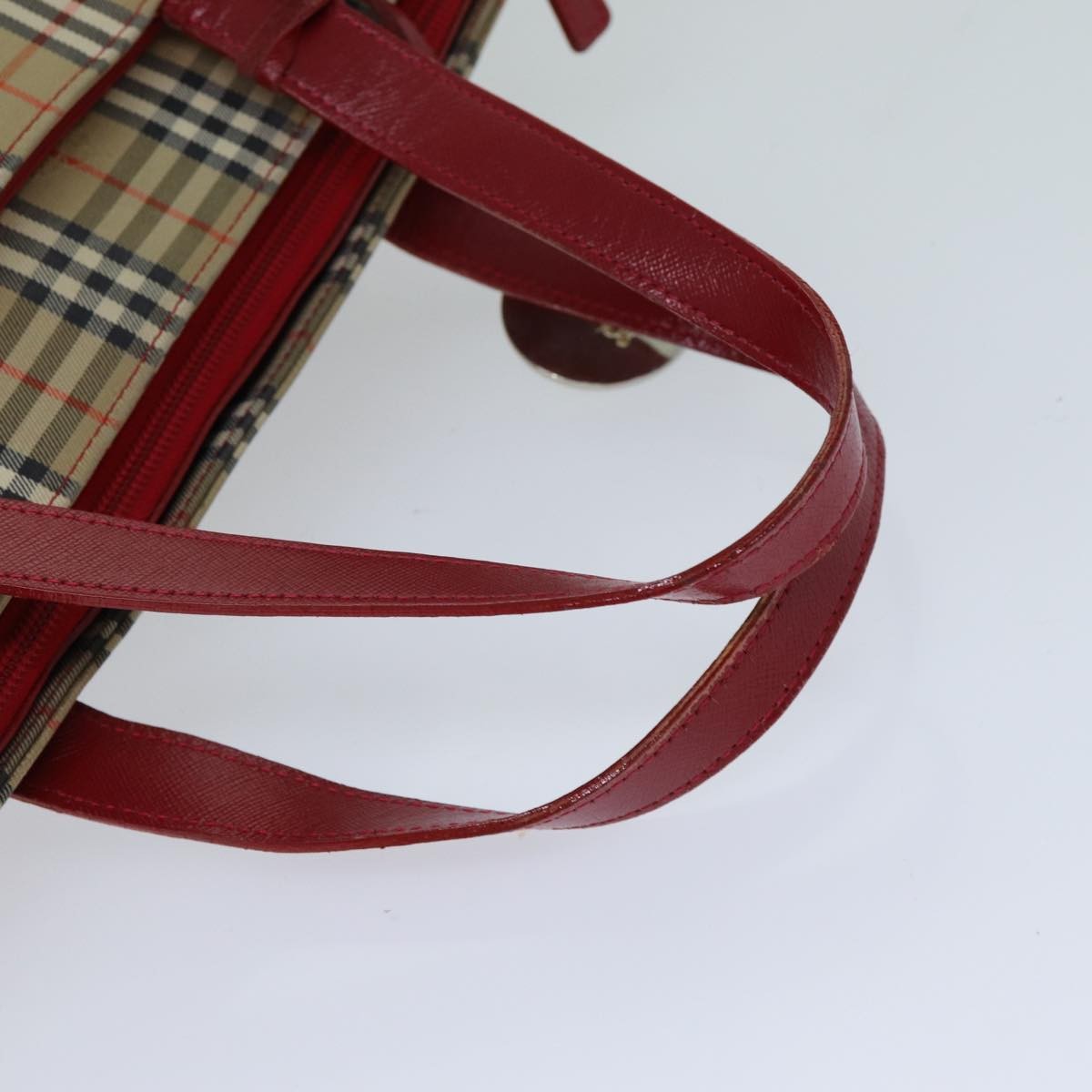 Burberry Nova Check Nova Check Canvas Beige Canvas Handbag (Pre-Owned)