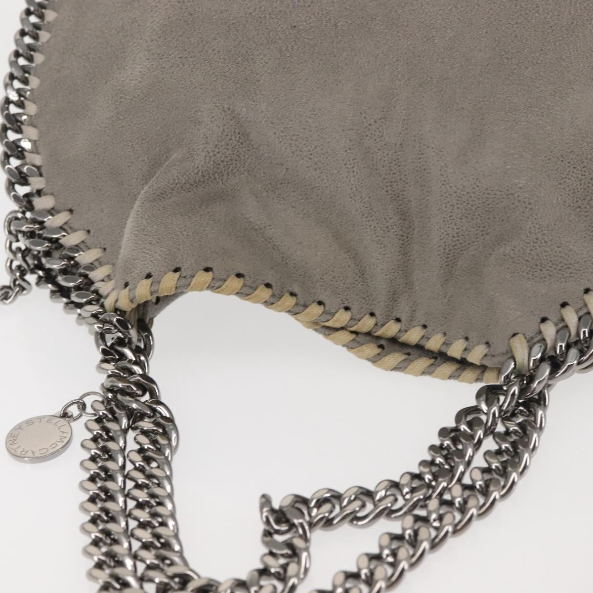 Stella Mccartney Falabella Fold Over Faux Suede Gray Synthetic Shoulder Bag Bag (Pre-Owned)