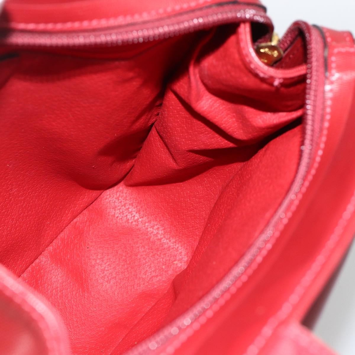 Celine Circle Logo Leather Burgundy Leather Tote Bag Bag (Pre-Owned)