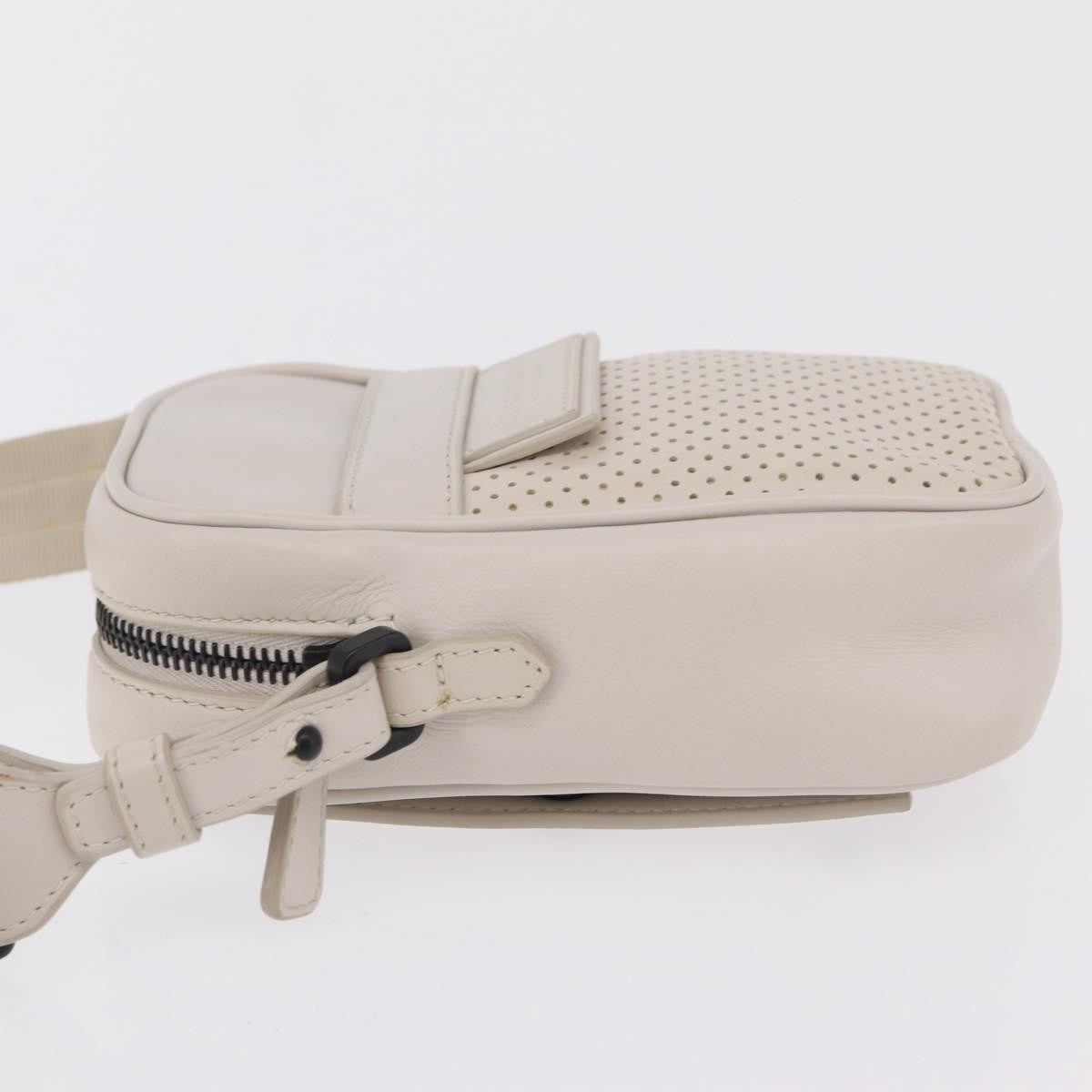 Bottega Veneta Shoulder Leather White Leather Shoulder Bag Bag (Pre-Owned)