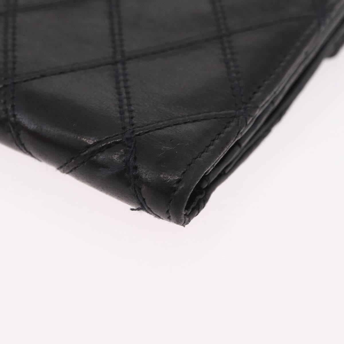 Chanel Cc Compact Quilted Caviar Black Leather Wallets Accessory (Pre-Owned)
