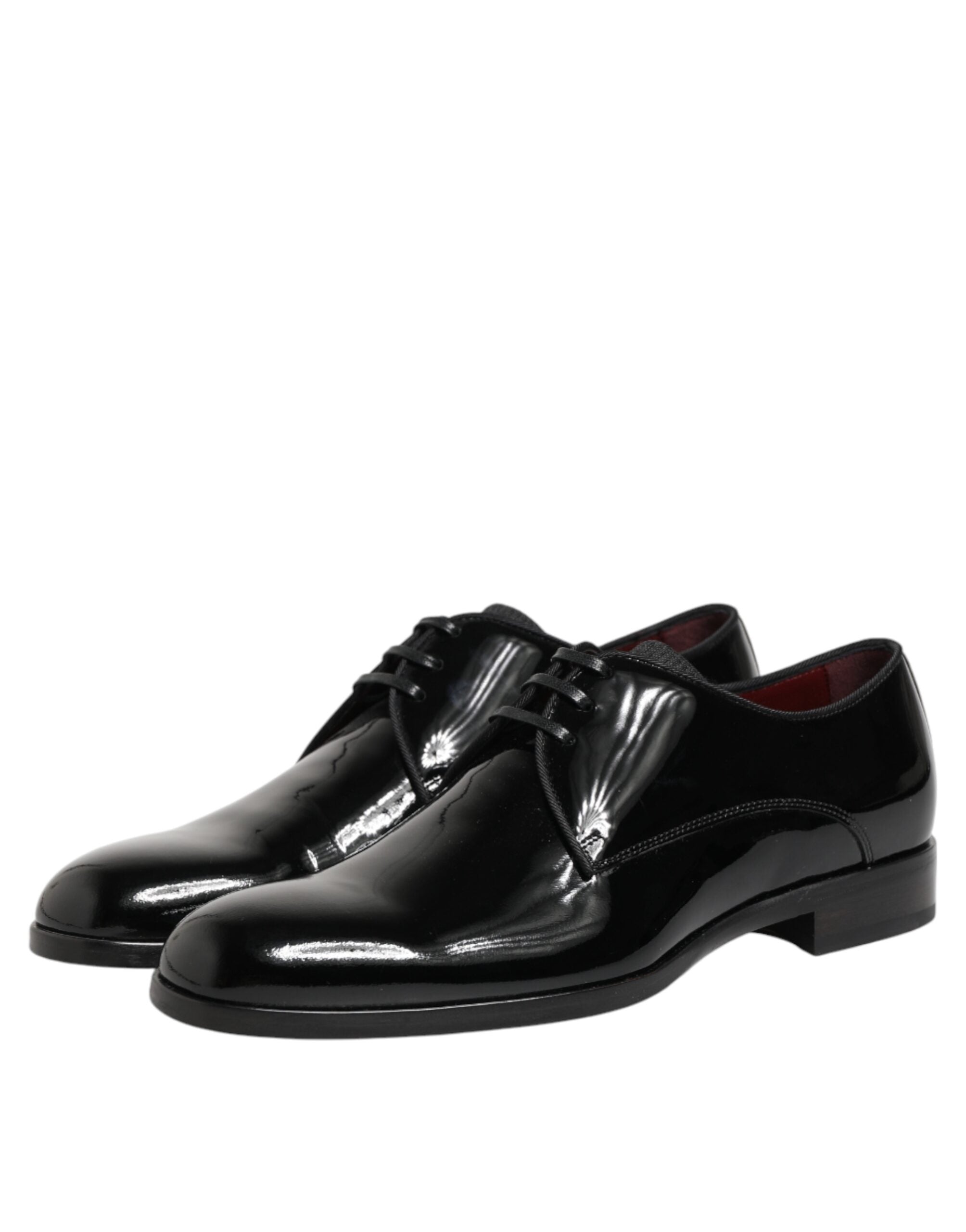 Dolce & Gabbana Black Calfskin Leather Derby Dress Men's Shoes