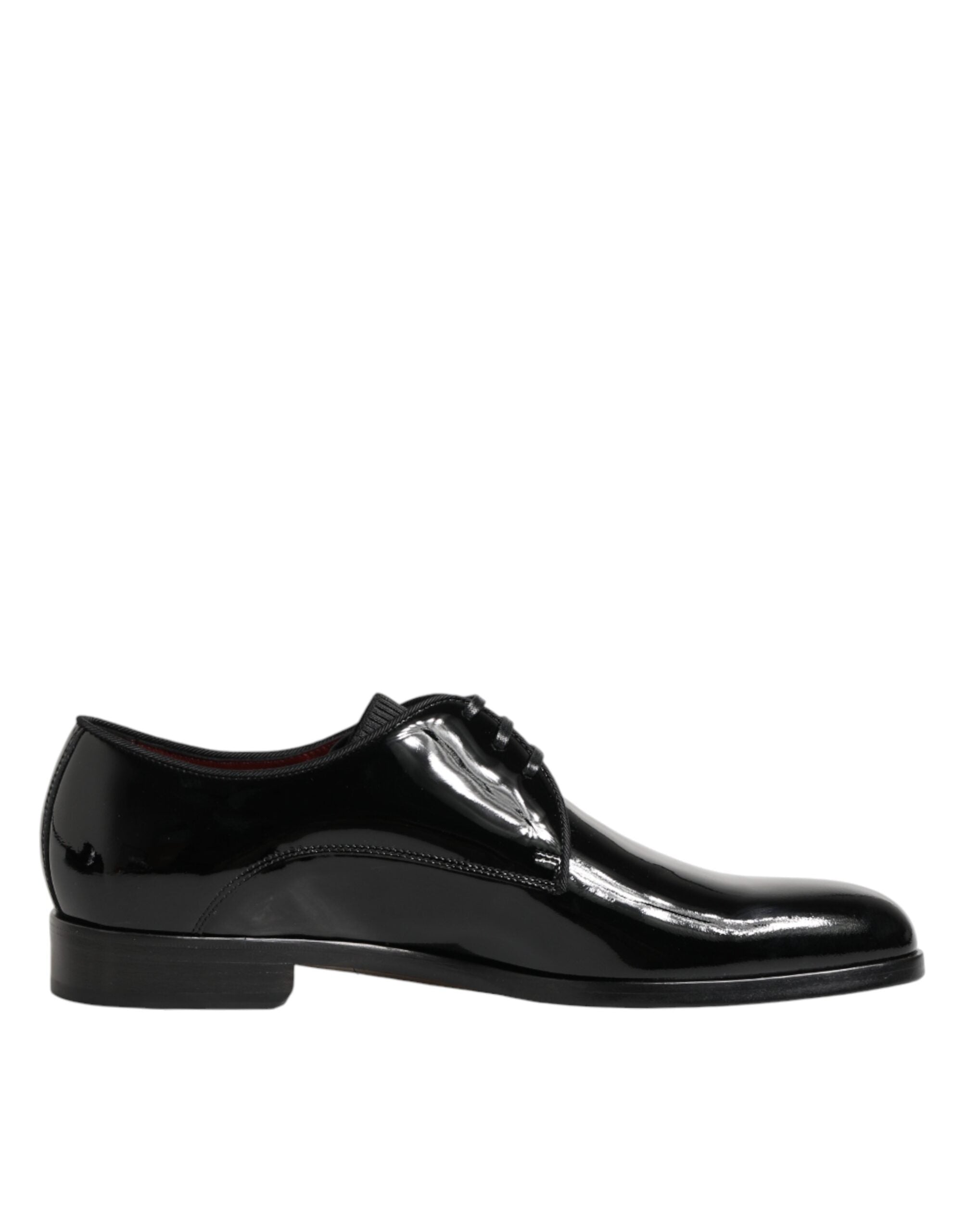 Dolce & Gabbana Black Calfskin Leather Derby Dress Men's Shoes