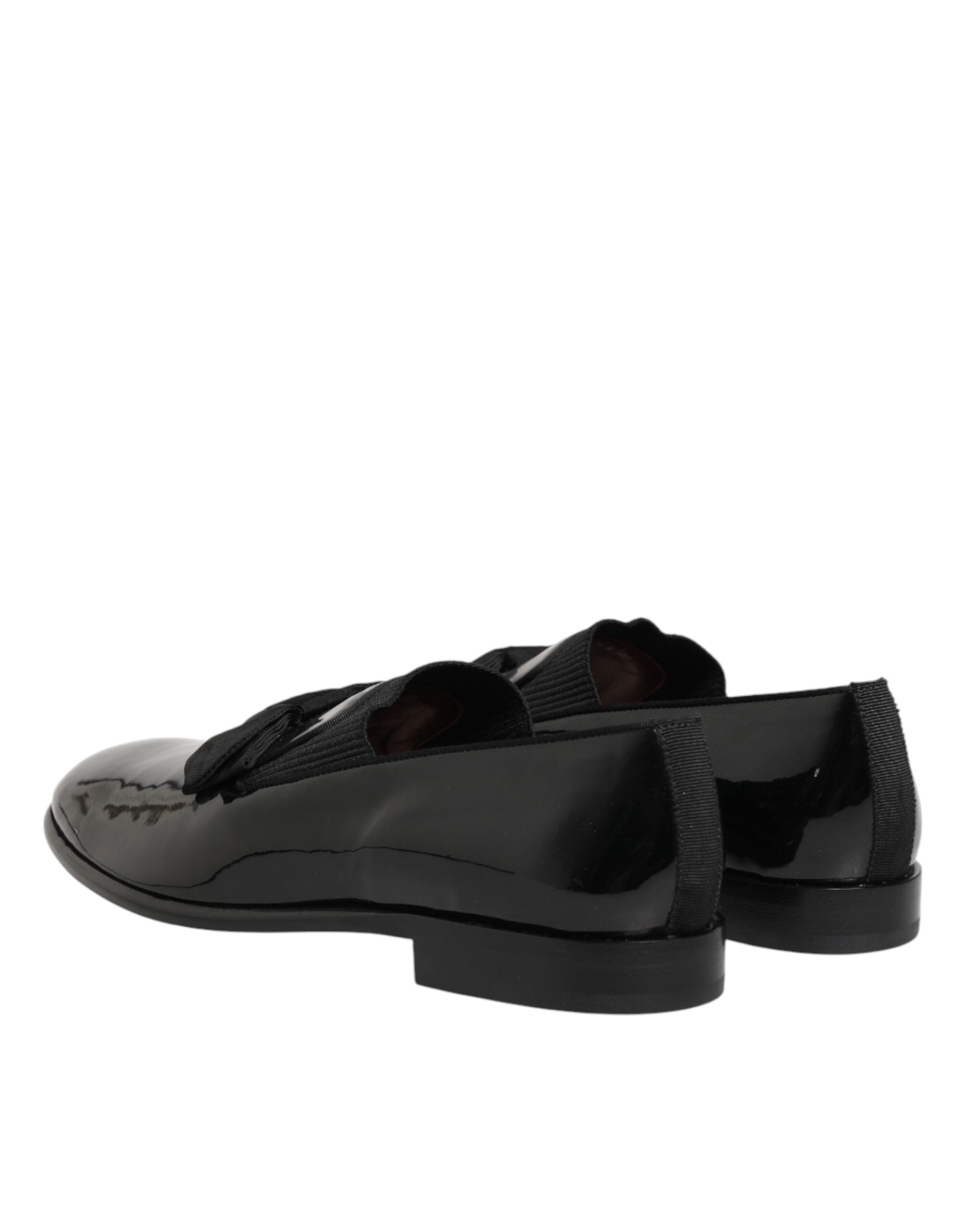 Dolce & Gabbana Black Leather Slip On Dress Men Loafers Men's Shoes