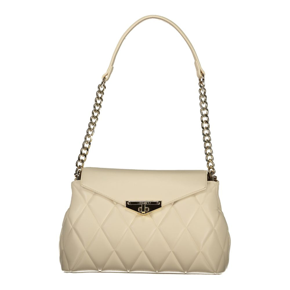 Mario Valentino Beige Polyurethane Women Shoulder Women's Bag