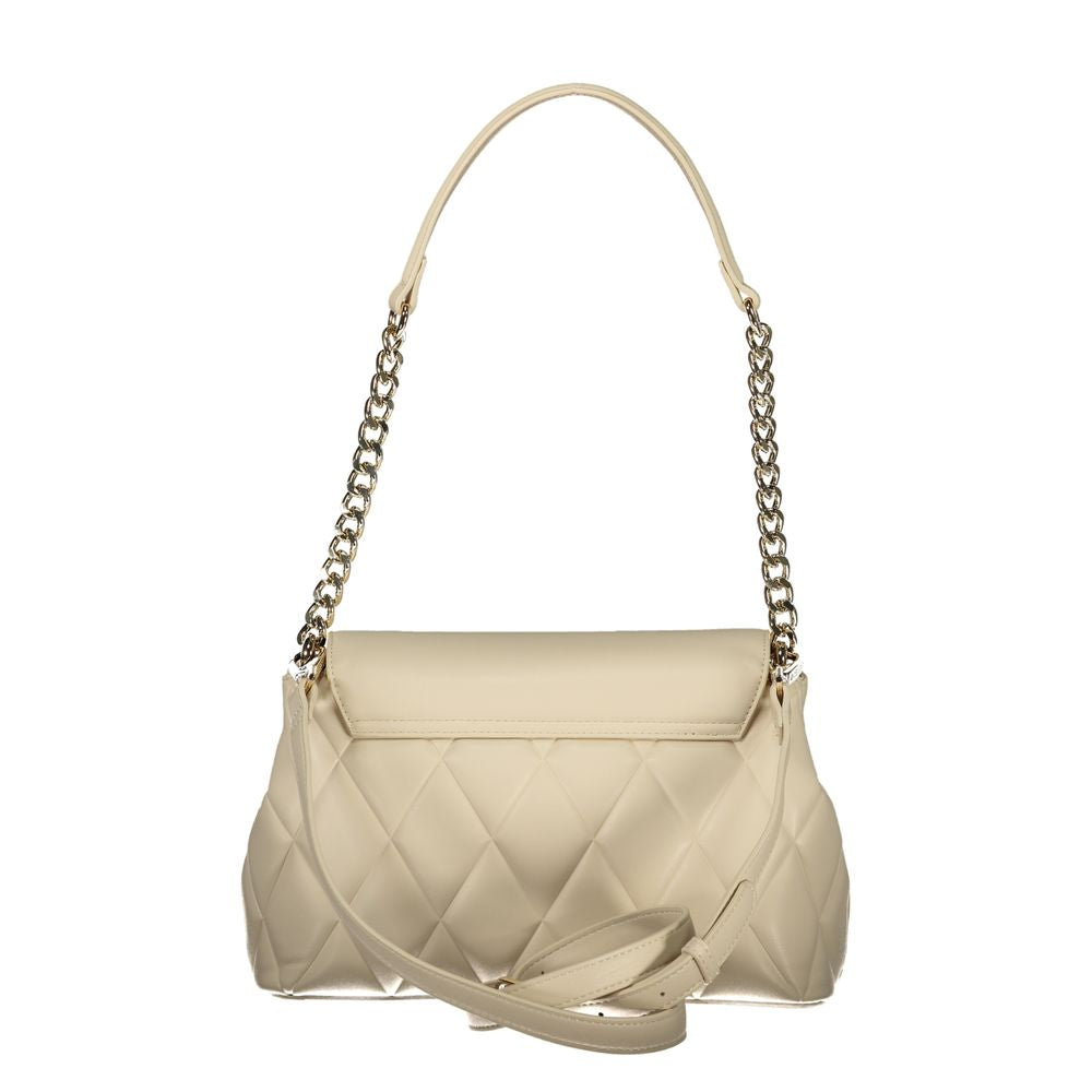 Mario Valentino Beige Polyurethane Women Shoulder Women's Bag