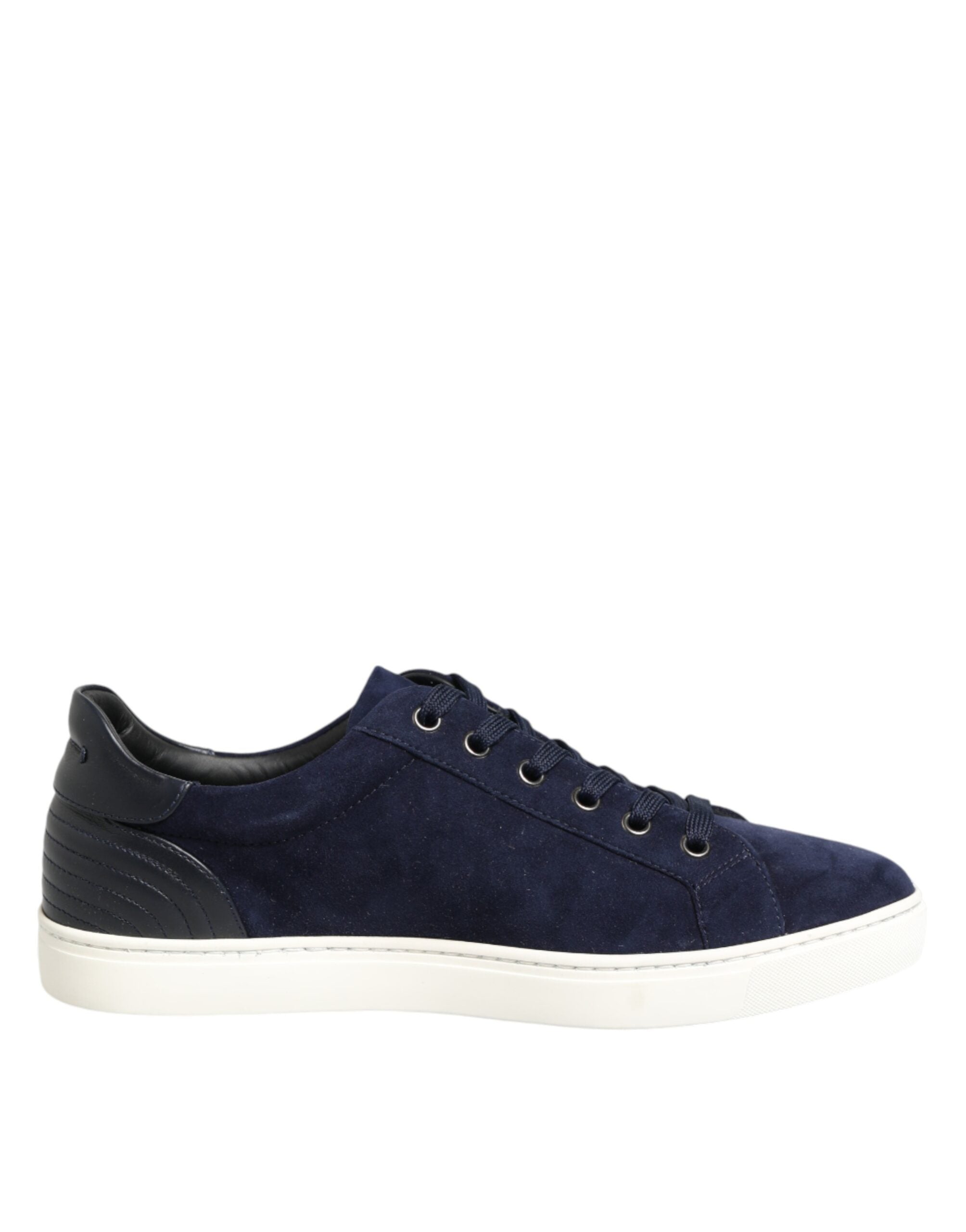 Dolce & Gabbana Blue Leather Suede Low Top Sneakers Men's Shoes